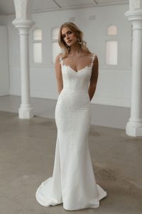 Taffeta and Lace Gloucester Madi Lane Wedding Dress SELBY_ML24076_1