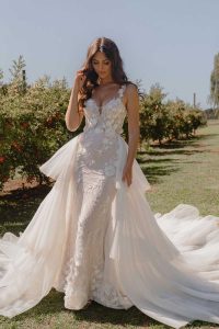 Taffeta and Lace Gloucester Madi Lane Wedding Dress SUZETTE