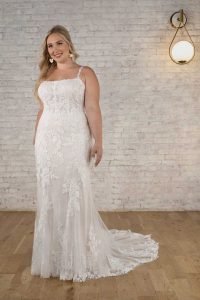 Taffeta and Lace Wedding Dresses Gloucester Stella York Plus 7762