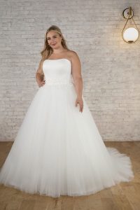 Taffeta and Lace Wedding Dresses Gloucester Stella York Plus 7769