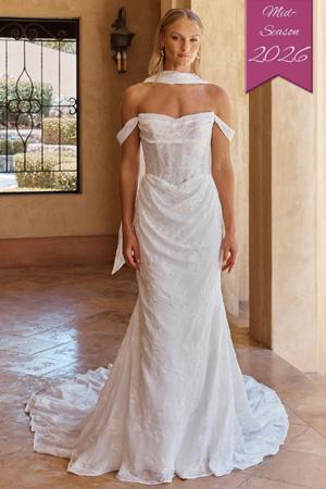 Taffeta and Lace Wedding Gowns Madi Lane Ochre