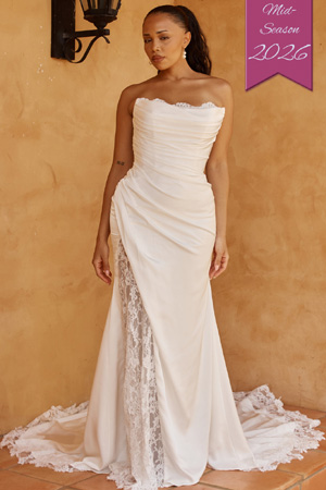 Taffeta and Lace Wedding Gowns Madi Lane Odelle