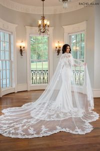taffeta and lace gloucester Rachel Allen wedding dress 4178