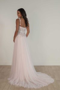 Taffeta and Lace Stella York Wedding Gowns SY8113back