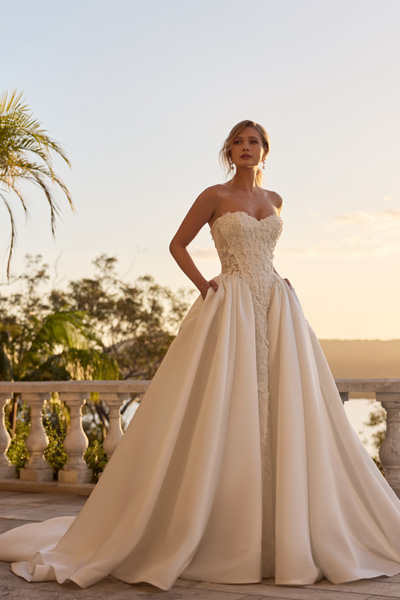 Taffeta-and-Lace-Wedding-Gowns by Sophia Tolli