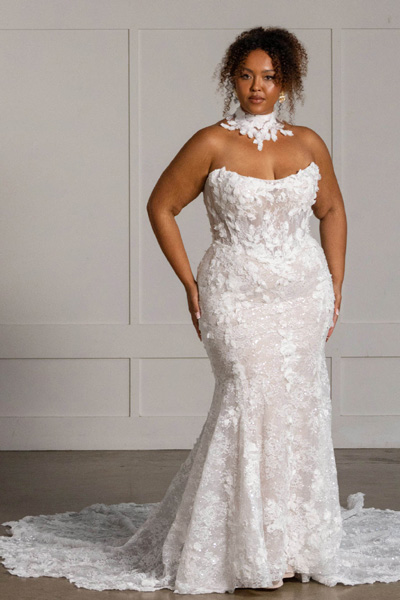 Plus size wedding gowns by Taffeta and Lace Gloucester