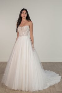 Taffeta and Lace Stella York Wedding Gowns SY8087
