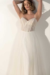 Taffeta and Lace Stella York Wedding Gowns SY8113