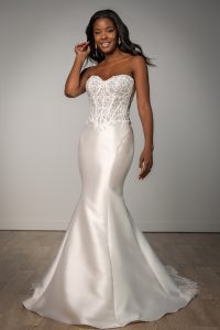 Taffeta and Lace Stella York Wedding Gowns SY8163