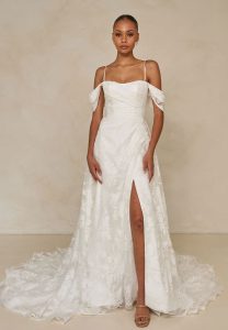 Taffeta and Lace Gloucester Madi Lane wedding gowns style Wilkes