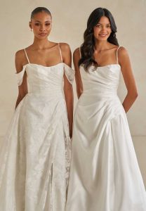 Taffeta and Lace Gloucester Madi Lane wedding gowns style Wilkes