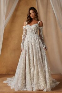 Taffeta and Lace Gloucester Madi Lane Wedding Gowns NALI