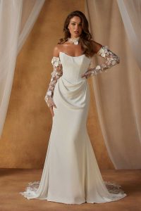 Taffeta and Lace Gloucester Madi Lane Wedding Gowns NASH