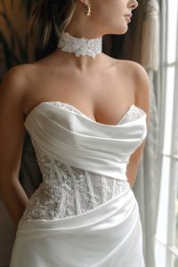 Taffeta and Lace Gloucester Wedding Gowns Stella York SY8248