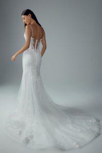 Taffeta and Lace Wedding Gowns Sophia Tolli Y3224_back view