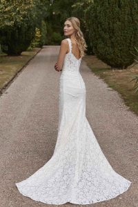 Taffeta and Lace Wedding Gowns _Romantica_Kitty back view