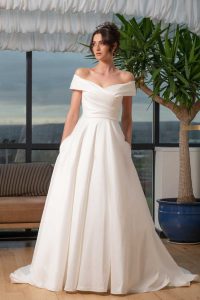Taffeta and Lace Wedding Gowns from House of Nicholas Style3106