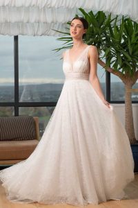 Taffeta and Lace Wedding Gowns from House of Nicholas Style3125