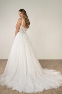 Taffeta and Lace Gloucester Wedding Gowns Stella York 8314