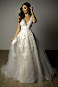Taffeta and Lace Wedding Gowns Gloucester Stella York 8316