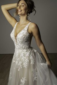 Taffeta and Lace Wedding Gowns Gloucester Stella York 8316