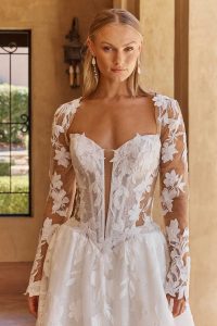 Taffeta and Lace Wedding Gowns Madi Lane Ovani