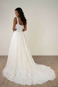 Taffeta and Lace Wedding Gowns Stella York 8344